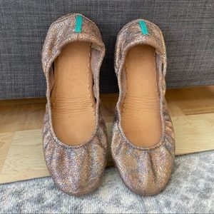 TIEKS - Lovestruck Rose Gold Metallic Flats